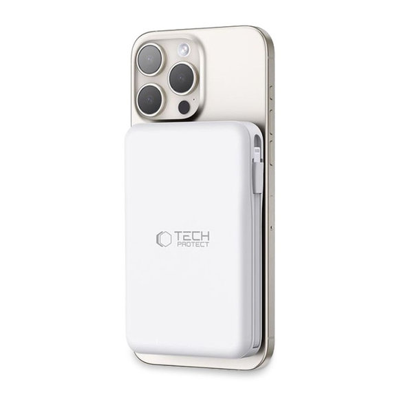 Powerbank PB31 Lifemag MagSafe 10000mAh, bela, Tech-Protect