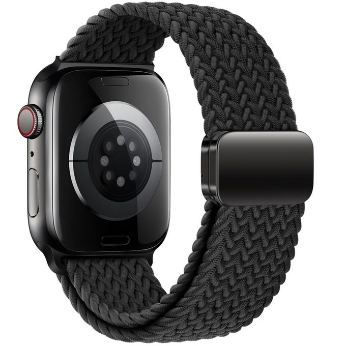 Pašček Nylonmag za Apple Watch 8 / 9 / 10 / 11 / SE / Ultra (44 / 45 / 46 / 49 mm), črna, Tech-Protect