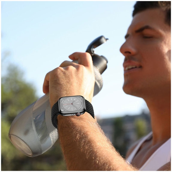 Pašček Nylonmag za Apple Watch 8 / 9 / 10 / 11 / SE (40 / 41 / 42 mm), Natural Titanium, Tech-Protect