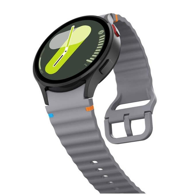 Pašček Silicone Sport za Samsung Watch 4 / 5 / 5 Pro / 6 / 7 / FE, Crayon Grey, Tech-Protect