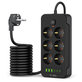 Omrežni polnilnik PC6X6 Power Strip 3 USB & 3 USB-C & 6 Socket 200cm, črna, Tech-Protect