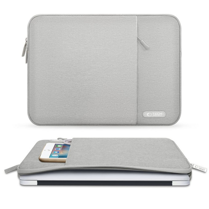 Ovitek za prenosnik Sleevy 13-14, Crayon Grey, Tech-Protect