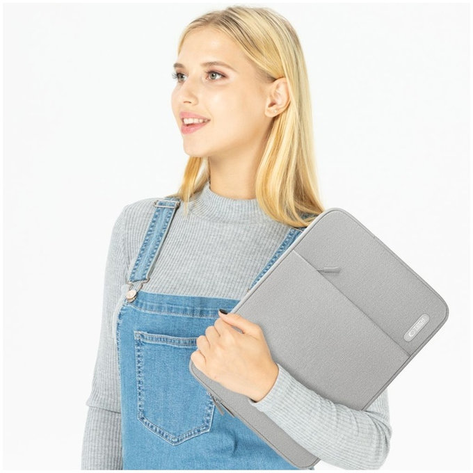 Ovitek za prenosnik Sleevy 13-14, Crayon Grey, Tech-Protect