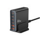 Omrežni polnilnik DC80W-GAN 6-PORT PD 80W / QC3.0, črna, Tech-Protect