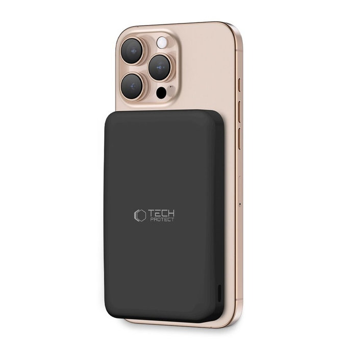 Powerbank PB24 Lifemag Qi2 MagSafe 10000mAh, črna, Tech-Protect