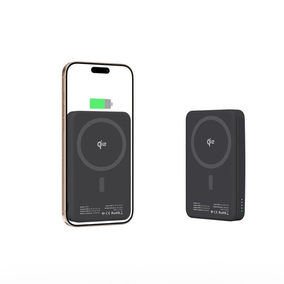 Powerbank PB24 Lifemag Qi2 MagSafe 10000mAh, črna, Tech-Protect