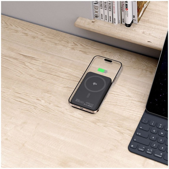 Powerbank PB24 Lifemag Qi2 MagSafe 10000mAh, črna, Tech-Protect