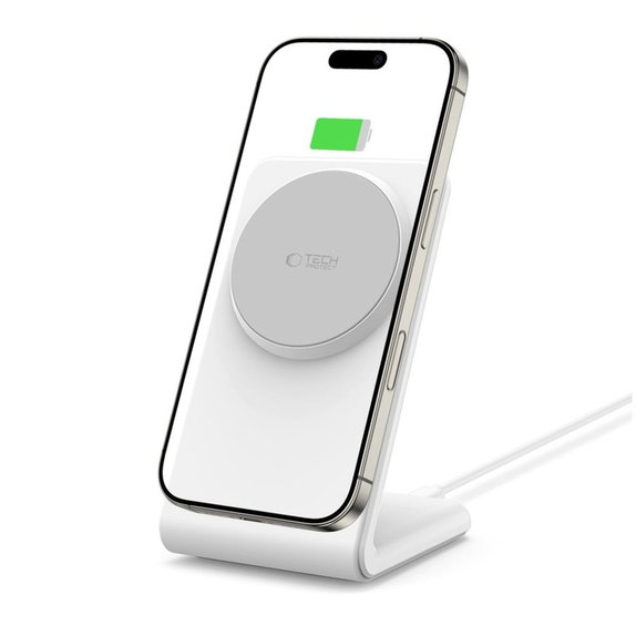 Brezžični polnilnik QI15W-A38 Magnetic MagSafe, bela, Tech-Protect