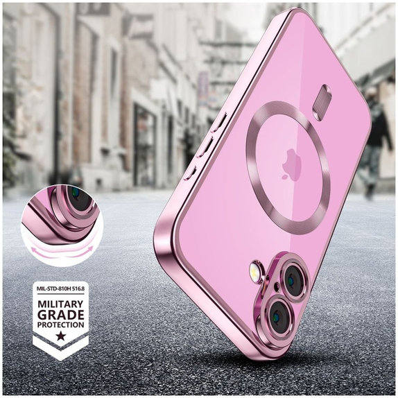 Ovitek MagFlex MagSafe za iPhone 16 Shiny Rose, Tech-Protect