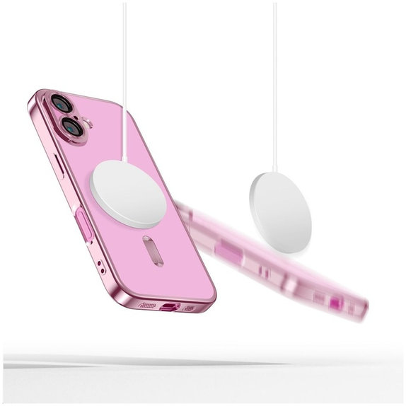 Ovitek MagFlex MagSafe za iPhone 16 Shiny Rose, Tech-Protect