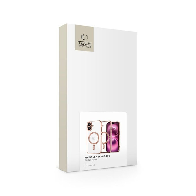 Ovitek MagFlex MagSafe za iPhone 16 Shiny Rose, Tech-Protect