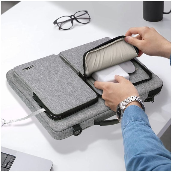 Ovitek za prenosnik Defender Bag 13-14, Crayon Grey, Tech-Protect
