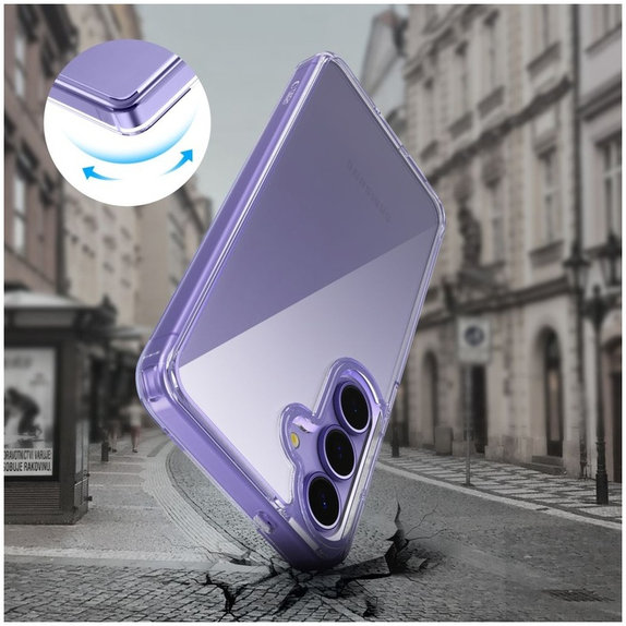 Etui FlexAir Hybrid za Galaxy S25, Clear, Tech-Protect