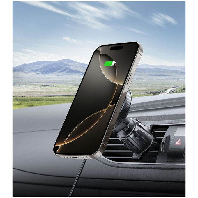 Avtomobilski nosilec MM15W-V4 Magnetic MagSafe Dashboard & Vent 15W, črna, Tech-Protect