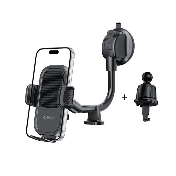 Avtomobilski nosilec V8 Universal Long Arm Dashboard & Windshield, črna, Tech-Protect