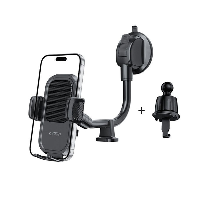 Avtomobilski nosilec V8 Universal Long Arm Dashboard & Windshield, črna, Tech-Protect