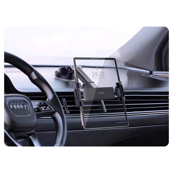 Avtomobilski nosilec V4 Universal Windshield & Dashboard for Tablet, črna, Tech-Protect