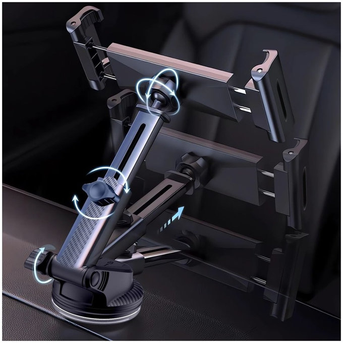 Avtomobilski nosilec V4 Universal Windshield & Dashboard for Tablet, črna, Tech-Protect