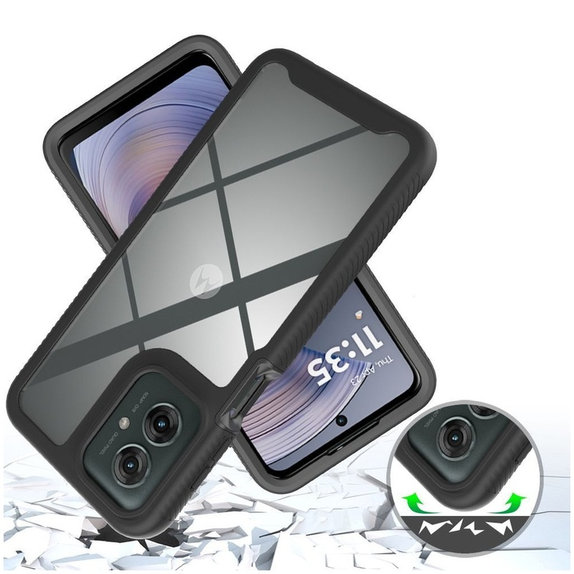 Ovitek Defense za Motorola Moto G15 / G15 Power / G17 / G17 Power / G05 / E15, črna, Tech-Protect