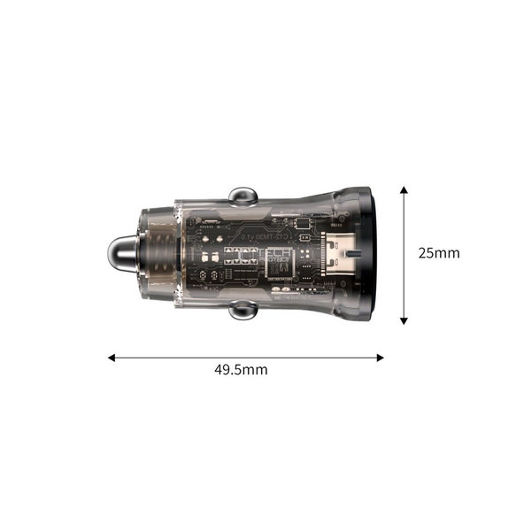 Avtopolnilnik CC01 2-PORT PD 45W / QC3.0, črna, Tech-Protect