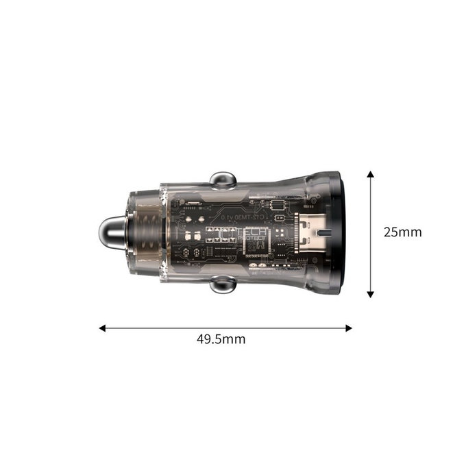Avtopolnilnik CC01 2-PORT PD 45W / QC3.0, črna, Tech-Protect