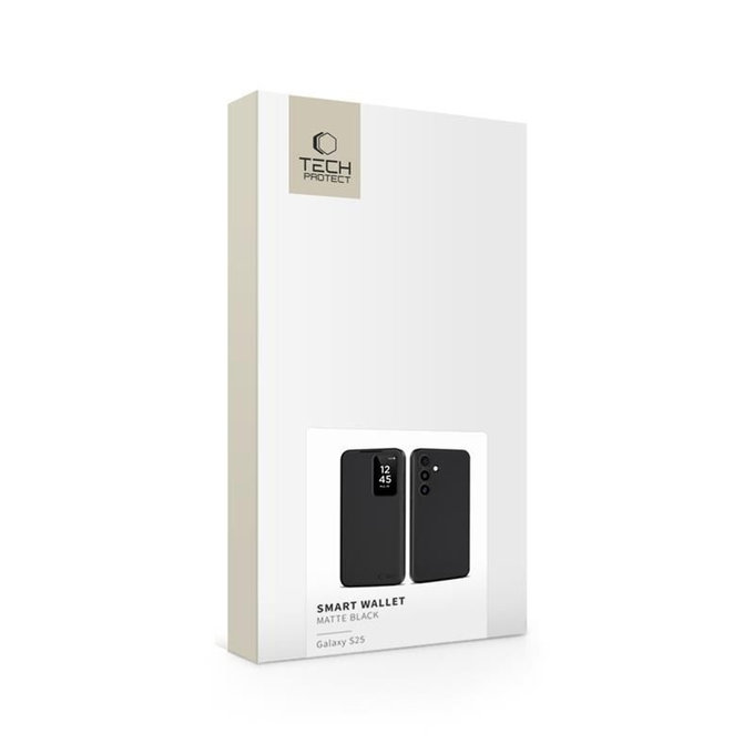 Ovitek Smart Wallet za Samsung S25, Matte Black, Tech-Protect