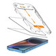 Kaljeno steklo Quick Set+ 2-PACK za iPhone 13 / 13 Pro / 14 / 16E / 17E, črna, Tech-Protect