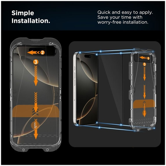Kaljeno steklo Quick Set+ 2-PACK za iPhone 13 / 13 Pro / 14 / 16E / 17E, črna, Tech-Protect