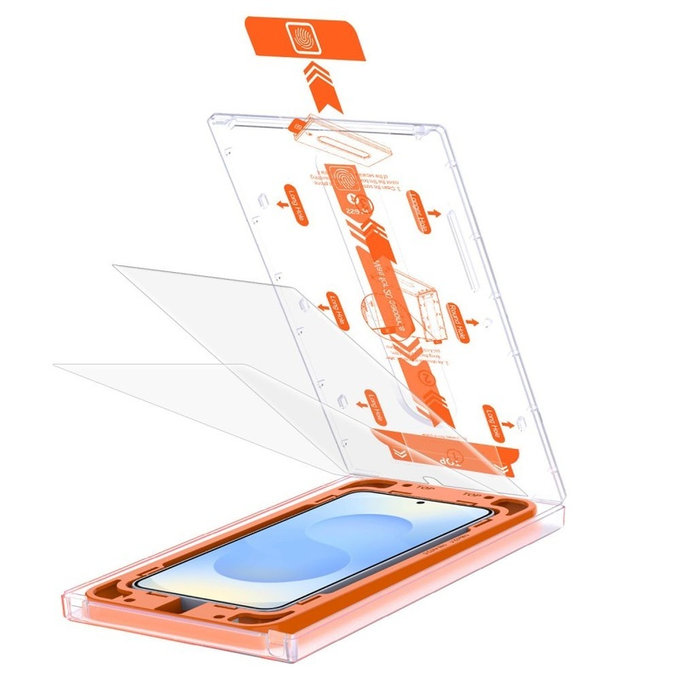 Kaljeno steklo Quick Set+ 2-PACK za Samsung S24 / S25, prozorna, Tech-Protect