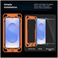 Kaljeno steklo Quick Set+ 2-PACK za Samsung S24 / S25, prozorna, Tech-Protect