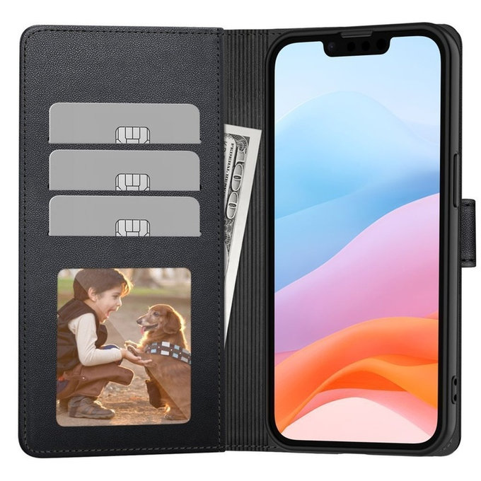 Ovitek Wallet za Motorola Moto G56 5G, črna, Tech-Protect