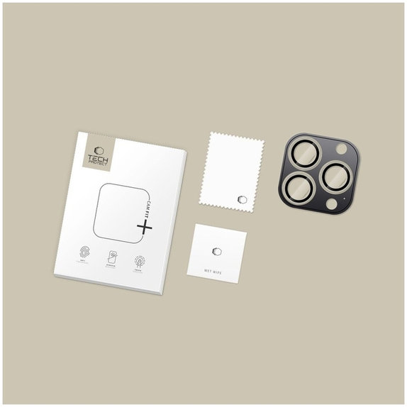 Zaščita kamere Camring Fit+ za iPhone 14 Pro / Max / 15 Pro / Max / 16 Pro / Max / 17 Pro / Max, prozorna, Tech-Protect