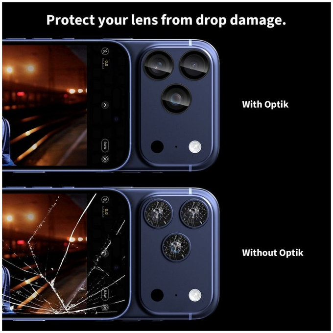 Zaščita kamere Camring Fit+ za iPhone 14 Pro / Max / 15 Pro / Max / 16 Pro / Max / 17 Pro / Max, prozorna, Tech-Protect