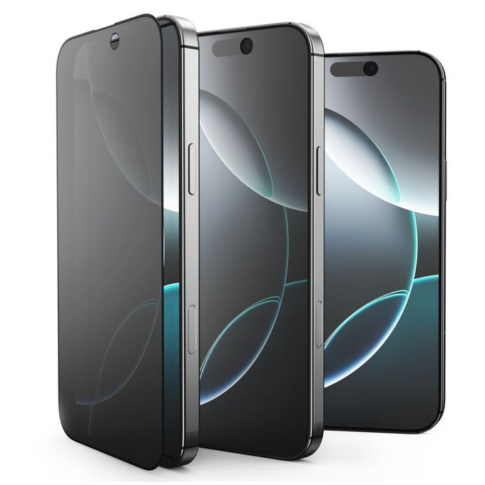 Privacy kaljeno steklo Glass Spy+ 2-PACK za iPhone 16 Pro / 17 / 17 Pro, privacy, Tech-Protect