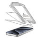 Kaljeno steklo Quick Set+ 2-PACK za iPhone 15 Pro, črna, Tech-Protect