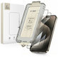 Kaljeno steklo Quick Set+ 2-PACK za iPhone 15 Pro, črna, Tech-Protect