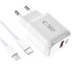 Omrežni polnilnik NCA30 2-PORT PD 30W / QC3.0 + Lightning Cable, bela, Tech-Protect