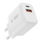 Omrežni polnilnik NCA20 2-PORT PD 20W / QC3.0 + Lightning Cable, bela, Tech-Protect
