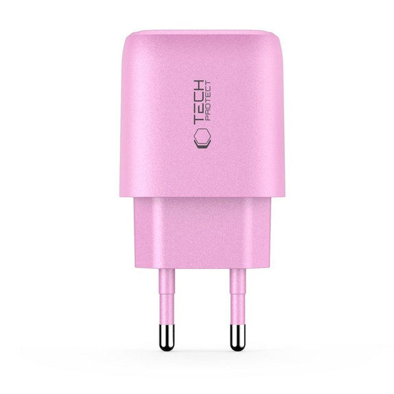 Omrežni polnilnik NCA20 2-PORT PD 20W / QC3.0, Baby Pink, Tech-Protect