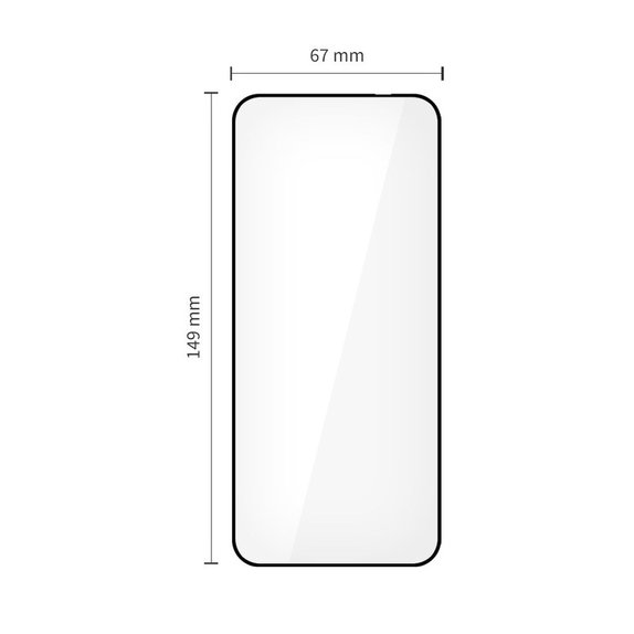 Kaljeno steklo Glass Fit+ 2-PACK za Motorola Edge 50 Neo / 60 Neo, črna, Tech-Protect