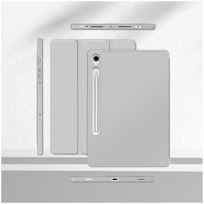 Ovitek Sc Pen za Samsung Tab S9 11.0 / S9 FE / S10 FE / S10 Lite 10.9 X710 / X716B / X510 / X516B / X520 / X526 / X400 / X406B, siva, Tech-Protect