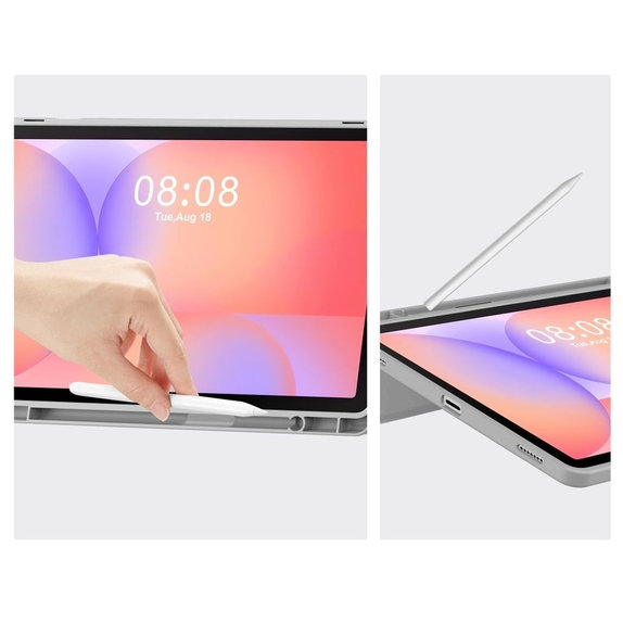 Ovitek Sc Pen za Samsung Tab S9 11.0 / S9 FE / S10 FE / S10 Lite 10.9 X710 / X716B / X510 / X516B / X520 / X526 / X400 / X406B, siva, Tech-Protect