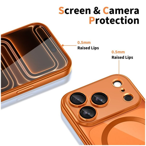 Ovitek MagFlex MagSafe za iPhone 17 Pro, Shiny Cosmic Orange, Tech-Protect