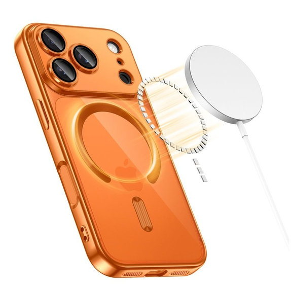 Ovitek MagFlex MagSafe za iPhone 17 Pro Max, Shiny Cosmic Orange, Tech-Protect