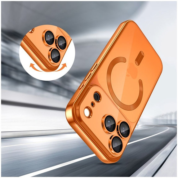 Ovitek MagFlex MagSafe za iPhone 17 Pro Max, Shiny Cosmic Orange, Tech-Protect