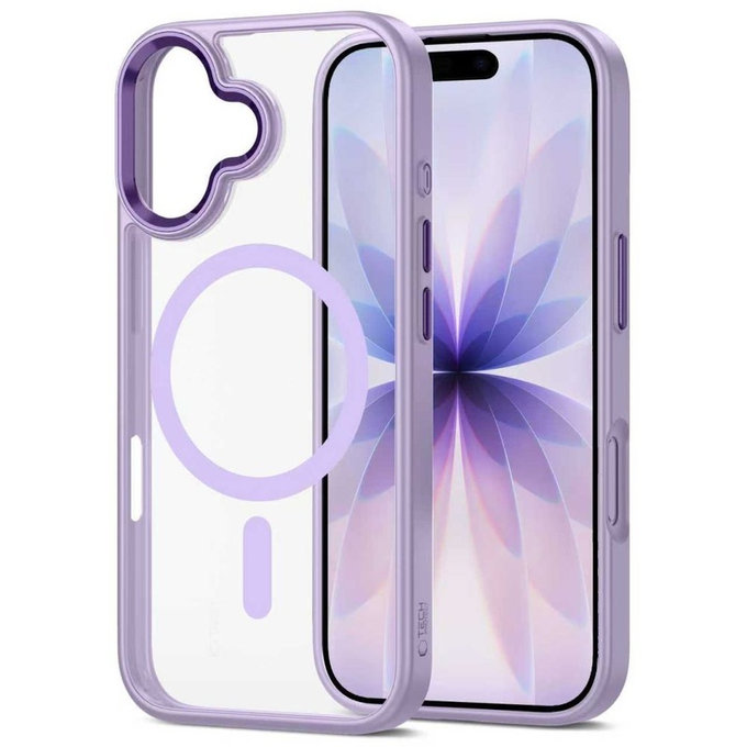 Ovitek MagMat MagSafe za iPhone 17, Lavender/Clear, Tech-Protect
