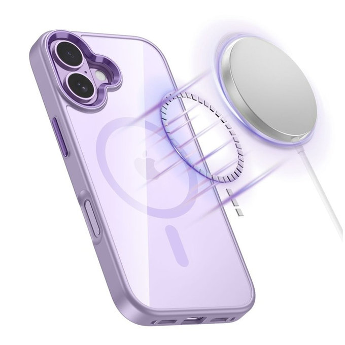 Ovitek MagMat MagSafe za iPhone 17, Lavender/Clear, Tech-Protect