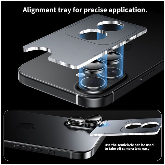 Zaščita kamere Camring Fit+ za Xiaomi Poco M8 Pro / Redmi Note 15 Pro 5G / 15 Pro+ Plus 5G, črna, Tech-Protect