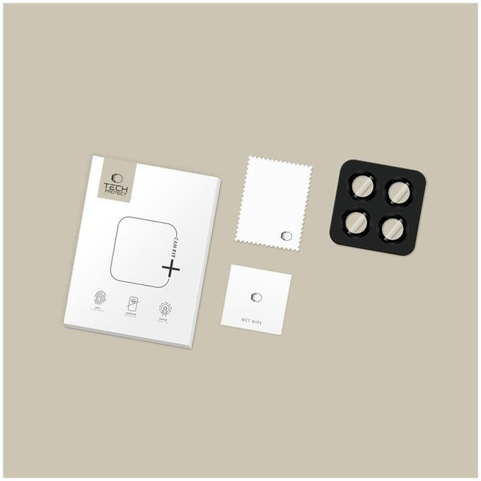 Zaščita kamere Camring Fit+ za Xiaomi Poco M8 Pro / Redmi Note 15 Pro 5G / 15 Pro+ Plus 5G, črna, Tech-Protect