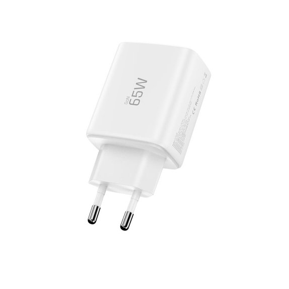 Omrežni polnilnik NCA65W-GAN 3-PORT PD 65W / QC3.0, bela, Tech-Protect